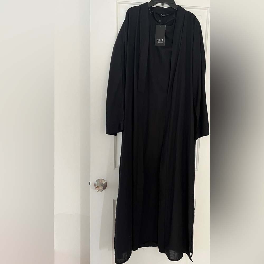 Brand new black 2 piece abaya set
